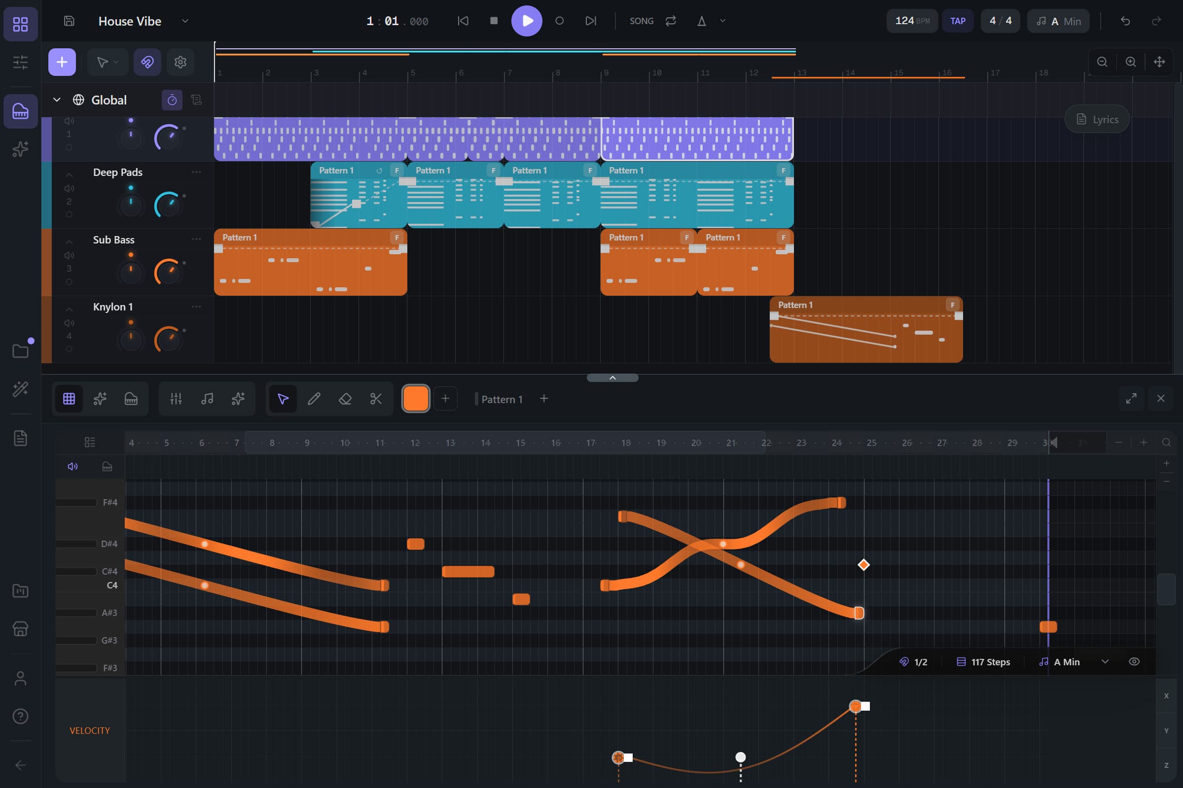 Onomo DAW — Arrange View